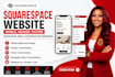 squarespace website mobile,header footer navigation menu customization redesign