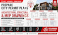 prepare city permit plans with architectural structural and mep drawings