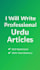 write urdu article blog writing and making professional CV