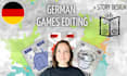 refine and edit your german game and creative texts