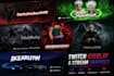 design twitch stream overlay, logo, panels, and alerts
