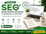 write SEO blog posts, articles, and website content