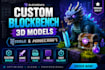 create custom 3d blockbench models for hytale, minecraft and mods
