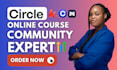 setup circle so circle online course circle online community circle so website