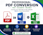 convert PDF to word or excel with high accuracy