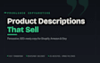 write persuasive product descriptions that sell