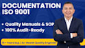 write your professional iso 9001 quality manual, qms