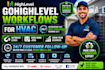 build gohighlevel workflows for hvac businesses and contractors