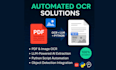 convert ocr pdf, scanned documents, jpeg, png excel in to editable text file