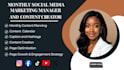 do monthly social media management  content calendar and content creation