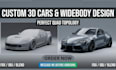 design 3d car  models with custom widebody kits and interior and exterior render