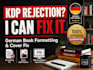 format german book for amazon kdp and fix rejected KDP book cover