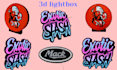 design custom 3d lightbox 3d logo keychain texts ready for printing in 3mf