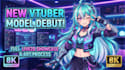 design a anime vtuber model, live2d vtuber character and vtuber anime background
