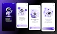design app splash screen and onboarding screen UI in figma