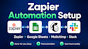 set up zapier automation with google sheets, mailchimp and slack integration