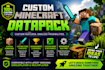 create a custom minecraft data pack, custom commands, functions and gameplay