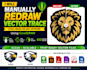 manually redraw, vector trace, recreate logo in coreldraw
