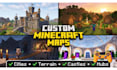 build custom minecraft city survival map minecraft map lobby hub terrain builds