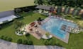 do realistic landscape design, site plan, garden, backyard pool and patio