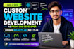 do custom website development as front end developer using react js next js