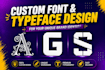 create a custom typography logo, wordmark, and font design