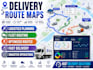 design delivery route maps, logistics planning and optimized fleet routing