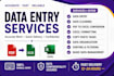 do data cleaning ,splitting ,typing work and PDF to excel