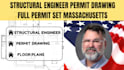 structural engineer architectural permit drawing full permit set massachusetts