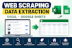 scrape website data into excel or google sheets