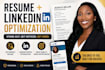 optimize your resume and linkedin profile
