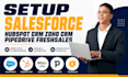 setup salesforce hubspot zoho pipedrive freshsales