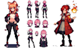 design custom sfw nsfw pixel art character and pixel animation