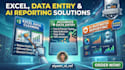 do excel data cleaning, data entry, and ai business reporting