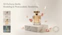 create 3d perfume bottle modeling and photorealistic rendering