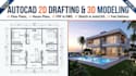 do 2d floor plan and 3d house model in autocad