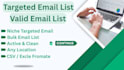 provide niche targeted b2b lead generation and verified email lists