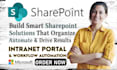 build and optimize sharepoint intranet portal, power automate, spfx, powerapps