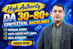 offer high authority contextual backlinks and quality guest posts