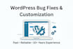 fix, customize or troubleshoot your wordpress website