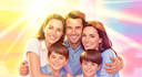 design a professional cartoon family characters
