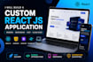 develop a modern react js website with responsive design