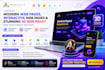 create a 3d interactive website and custom web page