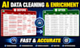 do ai powered data cleaning, deduplication and enrichment in excel