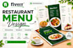 design modern restaurant menu design in 6hrs