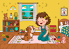 create story book illustration with vector art