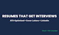 write an ats friendly resume and cover letter that gets interviews