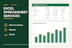 professionally use excel sheets and create reports and sheets
