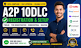 setup a2p 10dlc twilio registration ringcentral dialpad tcr registration