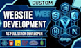full stack web developer, ai website development, front end backend development